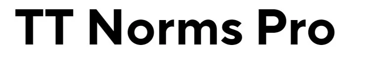 TT Norms Pro typeface specimen showing a neutral geometric sans serif alphabet