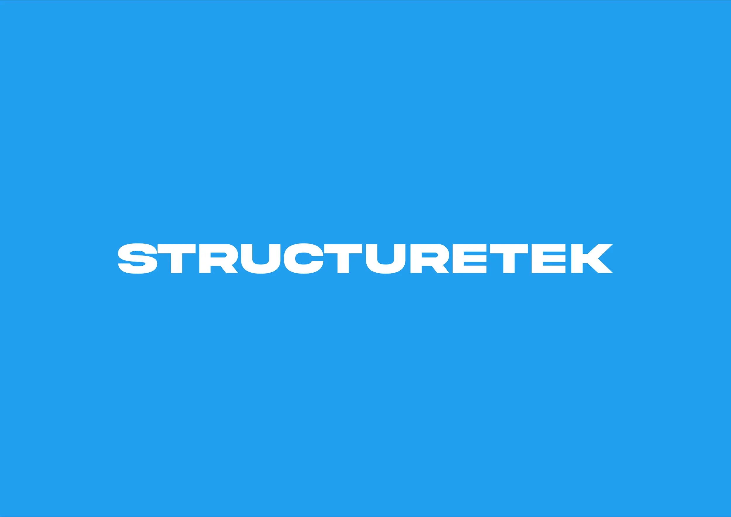 Blue background with the word 'STRUCTURETEK' in bold white letters centered in the image.