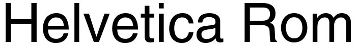 Helvetica typeface specimen showing a neutral grotesque sans serif alphabet