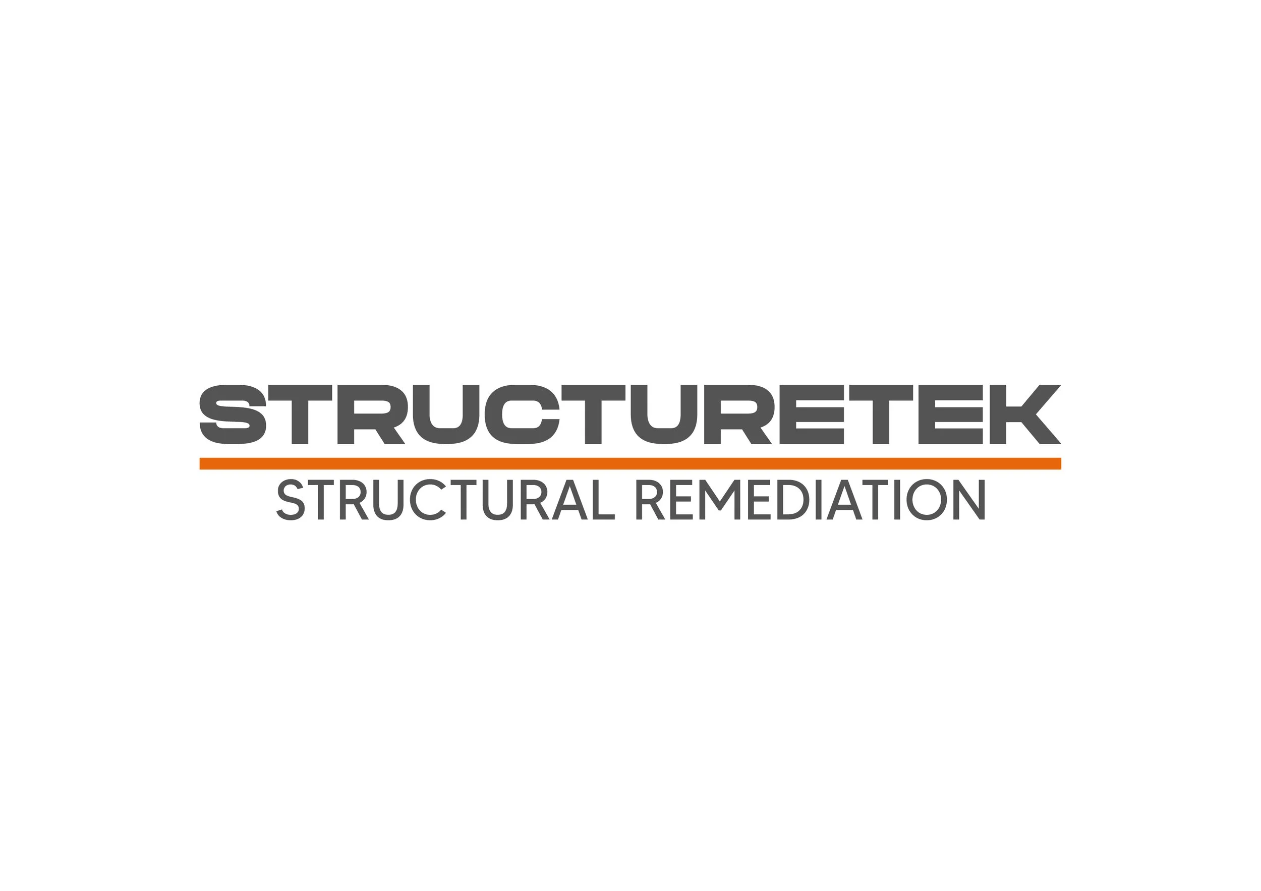 Logo for StructureTek with the tagline 'Structural Remediation.'