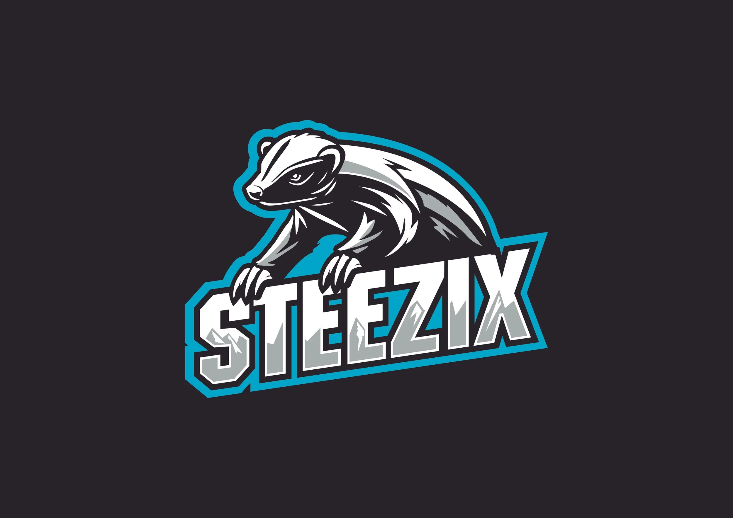 A stylized graphic of a badger above the bold, uppercase word "SLEEZIX" with a dark background.